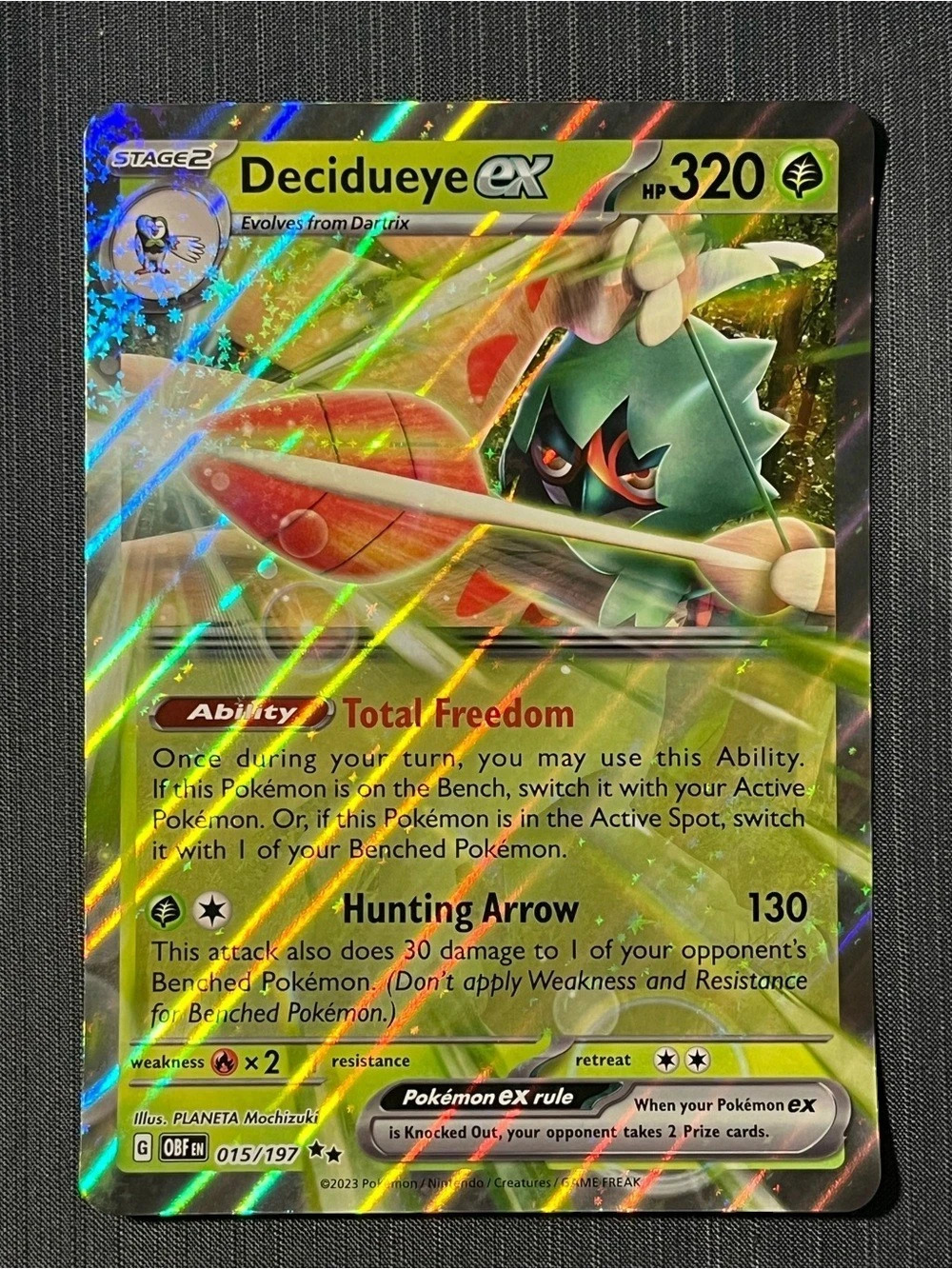 Pokemon - Decidueye ex Jumbo Card Obsidian Flames 015/197 JUMBO PROMO